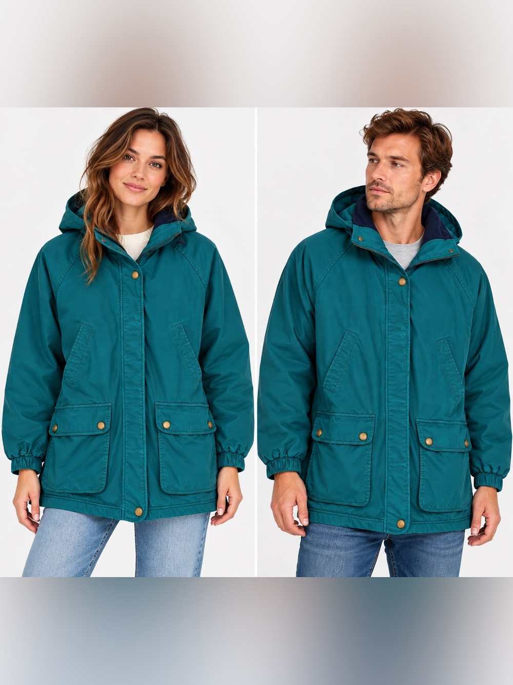 Vintage Pacific Trail London Fog Teal Hooded Outdoor Parka Size Large